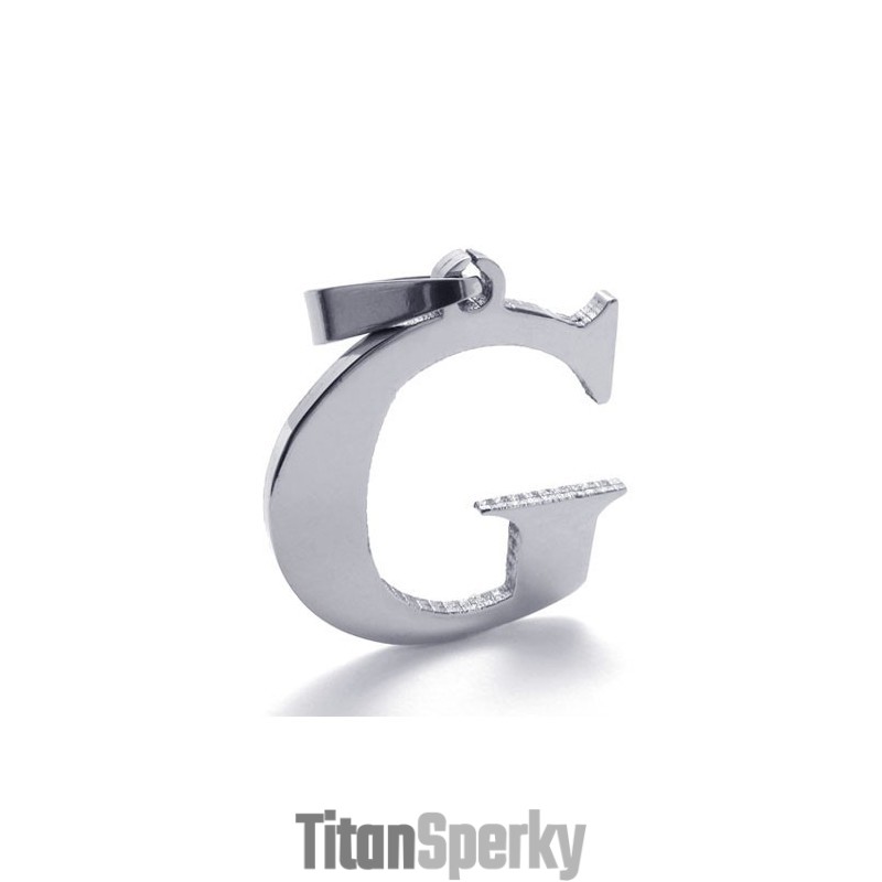 Titanový Přívěsek Pro Písmeno "G" Titanový Přívěsek Pro Písmeno "G"