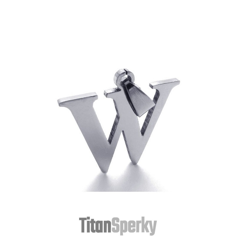 Titanový Přívěsek S Písmenem "W"