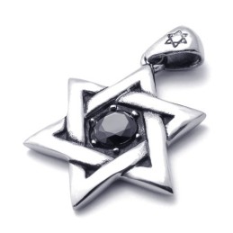 Titanový Přívěsek Lucky Star S Černým Zirkonem