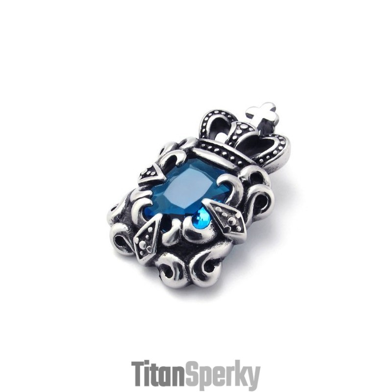Titanový Přívěsek S Modrým Zirkonem Titanový Přívěsek S Modrým Zirkonem