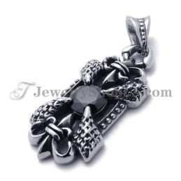 Elegantní Titanový Přívěsek S Černým Zirkonem
