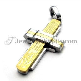 Nádherný Zlatý Titanový Přívěsek S Křížkem