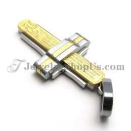 Nádherný Zlatý Titanový Přívěsek S Křížkem