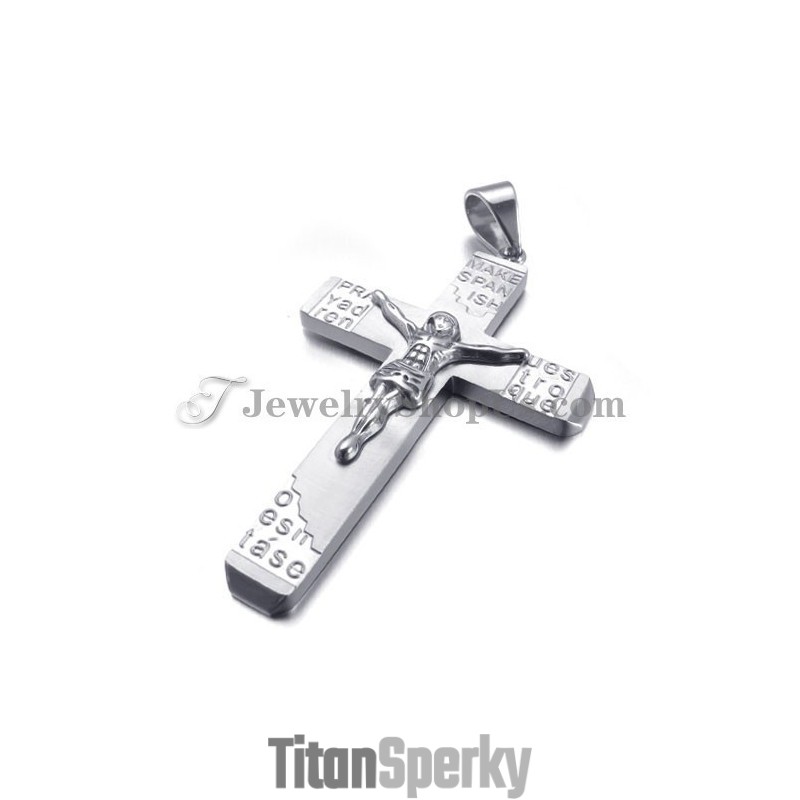 Nádherný Titanový Přívěsek S Ježíšovým Křížem