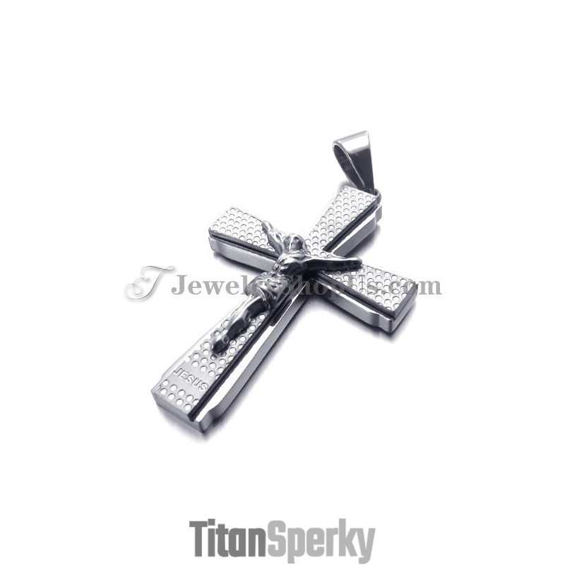 Elegantní Titanový Přívěsek S Křížem Jusus Elegantní Titanový Přívěsek S Křížem Jusus