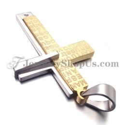 Nádherný Zlatý Kříž Z Titanu