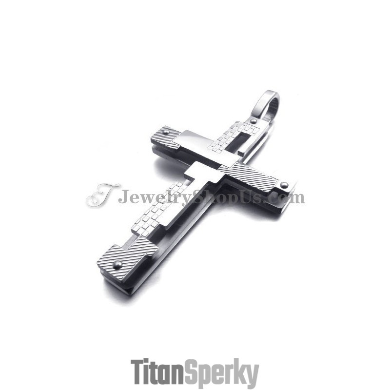 Módní Titanový Křížový Přívěsek