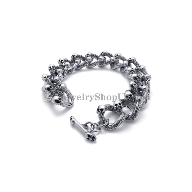Módní Titanový Náramek S Lebkami