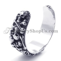 Titanový Náramek S Lebkami