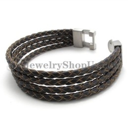 Elegantní Kožený A Titanový Náramek