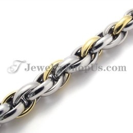 Módní Zlatý Titanový Náramek