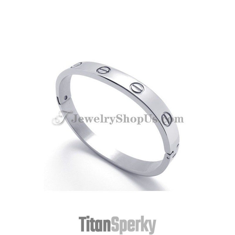 Elegantní Stříbrný Titanový Náramek Pro Ženy Elegantní Stříbrný Titanový Náramek Pro Ženy