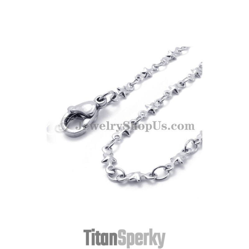 Nádherný Titanový Náhrdelník S Hvězdami