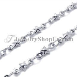 Nádherný Titanový Náhrdelník S Hvězdami