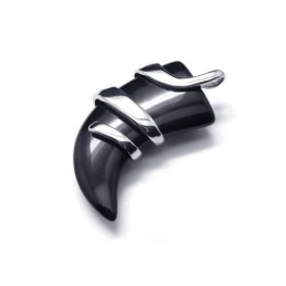 Pánský Náhrdelník S Přívěskem A Kopím Z Čistého Titanu A Onyxu