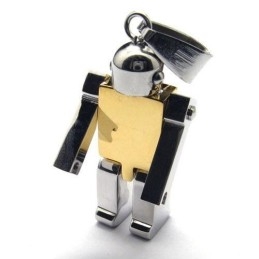 Pánský Náhrdelník S Robotickým Přívěskem Z Čistého Titanu ve žluté barvě Tvaru (Nový)