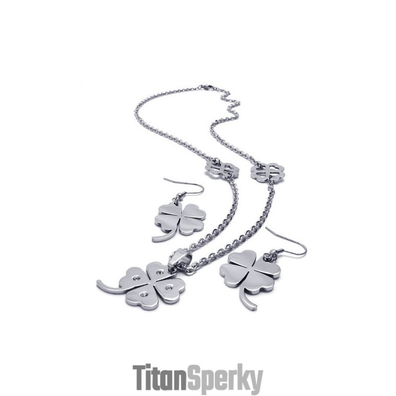 Elegantní Tvar, Barva, Lesk, Vynikající Kvalita, Sada Titanových Šperků Včetně Náhrdelníku, Přívěsku A Náušnic