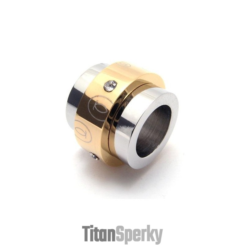 Pánský Zlatý Náhrdelník S Přívěskem A Prsteny Z Čistého Titanu (Nový)