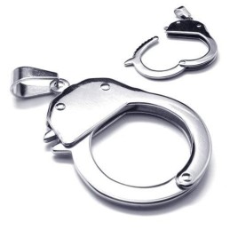 Pánský v kovově šedé barvě Náhrdelník S Přívěskem Z Čistého Titanu