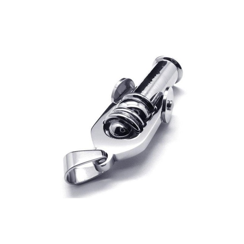 Pánský Stříbrný Náhrdelník S Přívěskem Cannon Z Čistého Titanu (Nový)