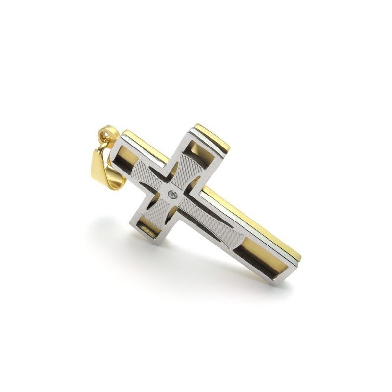 Jemně Zpracovaná Barevná Brilantnost Pro Dlouhodobou Pověst Titanového Křížového Přívěsku