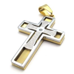 Jemně Zpracovaná Barevná Brilantnost Pro Dlouhodobou Pověst Titanového Křížového Přívěsku