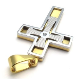 Jemně Zpracovaná Barevná Brilantnost Pro Dlouhodobou Pověst Titanového Křížového Přívěsku