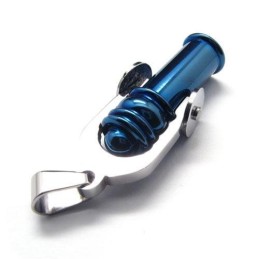 Pánský Modrý Náhrdelník S Přívěskem Cannon Z Čistého Titanu 6466